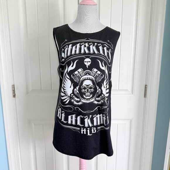 Blackmilk Sharkies Muscle Tee Tank Top - Picture 1 of 6
